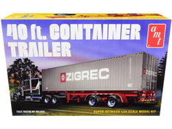 40' Container Trailer Plastic Model Kit (Skill Level 3) 1/24 Scale Model by AMT