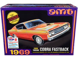 1969 Ford Torino Cobra Fastback 3-in-1 Model Plastic Ki (Skill Level 2)t 1/25 Scale Model by AMT