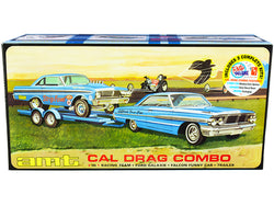 "Ford Cal Drag Team" Ford Galaxie with Ford Falcon Funny Car and Trailer Plastic Model Kit (Skill Level 2) (Set of 3 Complete Kits) 1/25 Scale Models by AMT