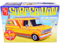 1977 Ford Econoline Surfer Van with Two Surfboards 2-in-1 Plastic Model Kit (Skill Level 2) 1/25 Scale Model by AMT