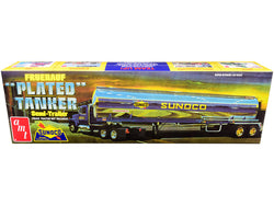 Fruehauf Plated Tanker Semi-Trailer "Sunoco" Plastic Model Kit (Skill Level 3) 1/25 Scale Model by AMT
