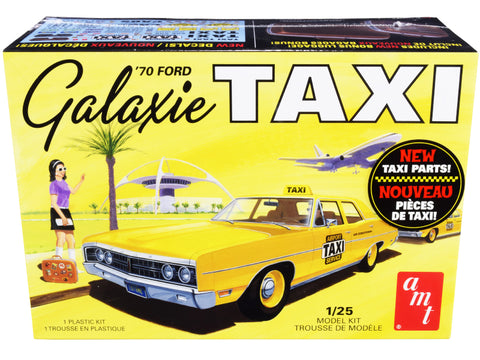 1970 Ford Galaxie "Taxi" with Luggage Plastic Model Kit (Skill Level 2) 1/25 Scale Model by AMT