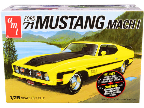 1971 Ford Mustang Mach I Plastic Model Kit (Skill Level 2) 1/25 Scale Model by AMT