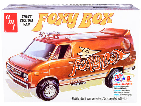 Chevrolet Custom Van "Foxy Box" Plastic Model Kit (Skill Level 2) 1/25 Scale Model by AMT