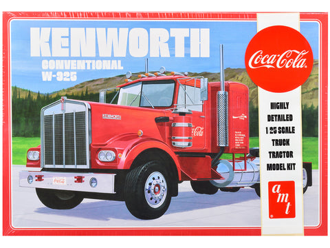 Kenworth Conventional W-925 Tractor Truck "Coca-Cola" Plastic Model Kit (Skill Level 3) 1/25 Scale Model by AMT