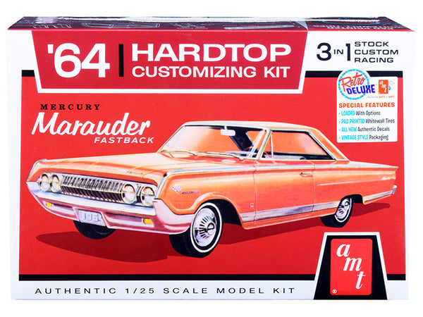 1964 Mercury Marauder Fastback 3-in-1 Plastic Model Kit (Skill Level 2) 1/25 Scale Model by AMT