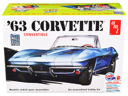 1963 Chevrolet Corvette Convertible 3-in-1Plastic Model Kit (Skill Level 2) 1/25 Scale Model by AMT
