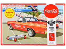 1968 Chevrolet El Camino SS and Soap Box Derby Racing Car 2 in 1 Plastic Model Kit (Skill Level 3)Kit "Coca-Cola" 1/25 Scale Model Car by AMT