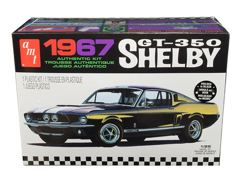 1967 Ford Mustang Shelby GT350 Black Plastic Model Kit (Skill Level 2) 1/25 Scale Model by AMT