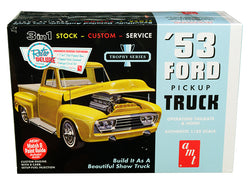 1953 Ford Pickup Truck "Trophy Series" 3 in 1 Plastic Model Kit (Skill Level 2) 1/25 Scale Model by AMT