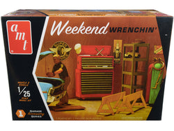 Garage Accessory Set #1 with Figure "Weekend Wrenchin'" Plastic Model Kit (Skill Level 2) 1/25 Scale Model by AMT