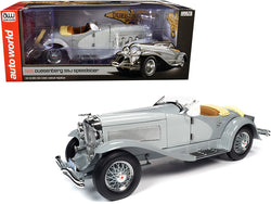 1935 Duesenberg SSJ Straight-8 Speedster Light Gray and Dark Gray 1/18 Diecast Model Car by Autoworld