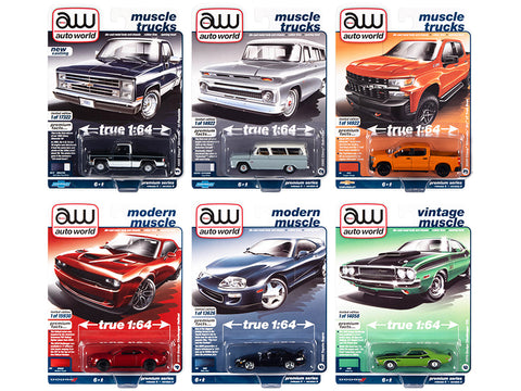 "Autoworld Premium" 2021 Set A (6 Piece Set) Release #5 1/64 Diecast Models by Autoworld