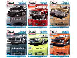 "Autoworld Premium" 2022 Release #1 Set A (6  Piece Set) 1/64 Diecast Models by Auto World