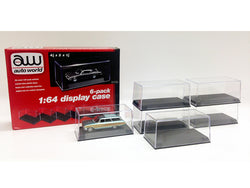 6 Pack Collectible Display Cases for 1/64 Scale Diecast Models by Autoworld