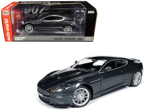 Aston Martin DBS Quantum Silver/Dark Gray Metallic (James Bond 007) "Quantum of Solace" (2008) Movie 1/18 Diecast Model Car by Autoworld