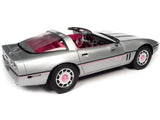 1986 Chevrolet Corvette Convertible Silver Metallic with Pink Interior "Barbie" "Silver Screen Machines" 1/18 Diecast Model Car by Autoworld