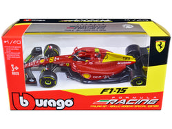 Ferrari F1-75 #55 Carlos Sainz "Giallo Modena" Formula One F1 Italian GP (2022) "Formula Racing" Series 1/43 Diecast Model Car by Bburago