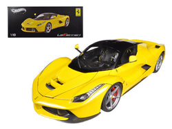 Ferrari Laferrari F70 Hybrid Yellow with Black Top "Elite Edition" 1/18 Diecast Model Car by Hotwheels