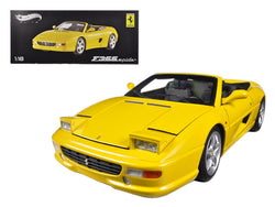 Ferrari F355 Spider Convertible Yellow Elite Edition 1/18 Diecast Model Car by Hotwheels