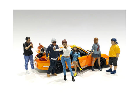 "Car Meet Series 1" (6 Piece Figure Set) for 1/18 Scale Models by American Diorama