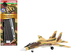 Grumman F-14A Persian Cat Fighter Aircraft "IRIAF" and Section H of USS Enterprise (CVN-65) Aircraft Carrier Display Deck "Legendary F-14 Tomcat" Series 1/200 Diecast Model by Forces of Valor