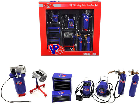 Garage Shop Tools #1 "VP Racing Fuels" (6 Piece Set) 1/18 Diecast Replica by GMP