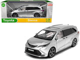 Toyota Sienna Minivan Silver Metallic 1/24 Diecast Model by Motormax