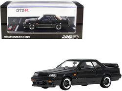 Nissan Skyline GTS-R (R31) RHD (Right Hand Drive) Black Metallic and Gun Metal Gray 1/64 Diecast Model Car by Inno Models