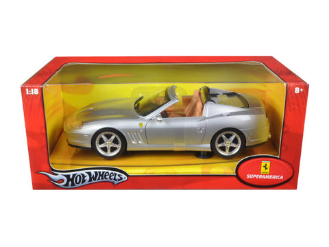 Ferrari Superamerica Silver 1/18 Diecast Model Car by Hotwheels