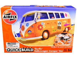 Volkswagen Camper Van Surfin Snap Together Painted Plastic Model Kit (Skill Level 1) by Airfix Quickbuild