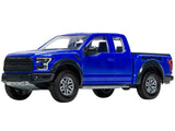 Ford F-150 Raptor Blue Snap Together Painted Plastic Model Kit (Skill Level 1) by Airfix Quickbuild