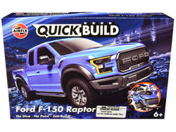 Ford F-150 Raptor Blue Snap Together Painted Plastic Model Kit (Skill Level 1) by Airfix Quickbuild