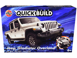 Jeep Gladiator (JT) Overland Silver Painted Plastic Snap Together Model Kit (Skill Level 1) by Airfix Quickbuild