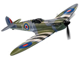 D-Day Spitfire Snap Together Painted Plastic Model Airplane Kit (Skill Level 1) by Airfix Quickbuild