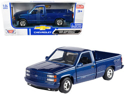 1992 Chevrolet 454 SS Pickup Truck Blue Metallic 1/24 Diecast Model by Motormax