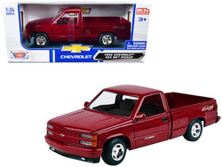 1992 Chevrolet 454 SS Pickup Truck Red Metallic 1/24 Diecast Model by Motormax