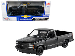 1992 Chevrolet 454 SS Pickup Truck Matte Black 1/24 Diecast Model by Motormax