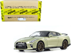 Nissan GT-R Premium Edition T-Spec RHD (Right Hand Drive) Millenium Jade Green Metallic 1/18 Model Car by Kyosho