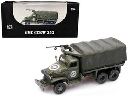 GMC CCKW 353 Truck With Mounted Gun Olive Drab "4734511-S" US Army World War II 1/72 Diecast Model by Legion