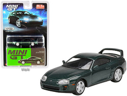 Toyota Supra (JZA80) Dark Green Pearl Metallic Limited Edition to 1,200 pieces Worldwide 1/64 Diecast Model Car by True Scale Miniatures