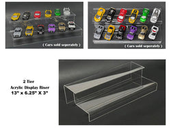 2 Tier Acrylic Stand Riser "Mijo Exclusives" by M&J Toys for 1/64 Scale Models