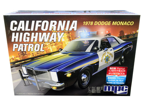 1978 Dodge Monaco "CHP - California Highway Patrol) Police Car Plastic Model Kit (Skill Level 2) 1/25 Scale Model by MPC
