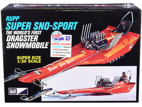 Rupp Super Sno-Sport Snowmobile Dragster (The World's First) Plastic Model Kit (Skill Level 2) 1/20 Scale Model by MPC