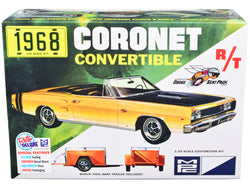 1968 Dodge Coronet R/T Convertible with Haul-Away Trailer Plastic Model Kit (Skill Level 2) 1/25 Scale Model by MPC