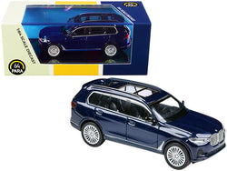 BMW X7 Tanzanite Blue Metallic 1/64 Diecast Model Car by Paragon