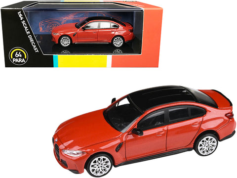 BMW M3 (G80) Toronto Red Metallic with Black Top 1/64 Diecast Model Car by Paragon