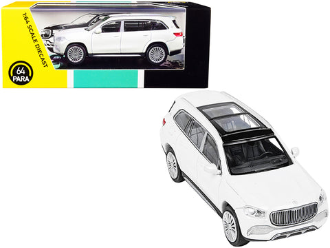 Mercedes-Maybach GLS 600 with Sunroof White Metallic 1/64 Diecast Model Car by Paragon