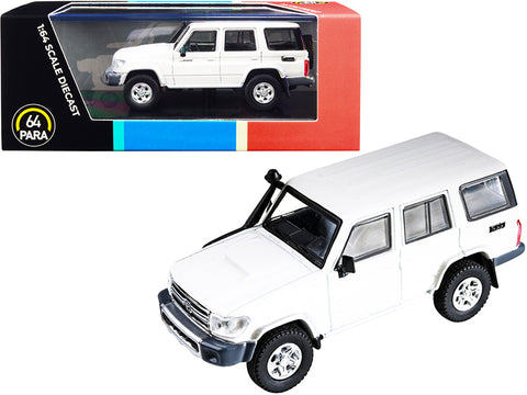 Toyota Land Cruiser 76 French Vanilla Pearl White 1/64 Diecast Model Car by Paragon