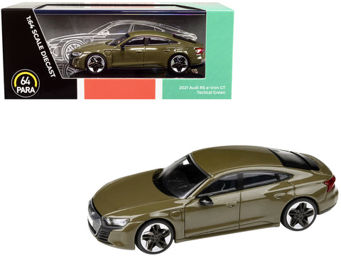 2021 Audi RS e-tron GT Tactical Green 1/64 Diecast Model Car by Paragon